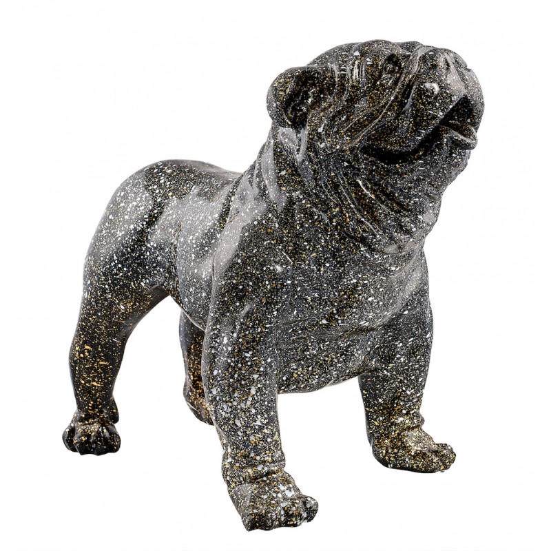 Statua decorativa in resina BULLDOG glitterata (H70 cm / L90 cm) (nero) - image 60113