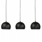 Lampe à suspension en métal 3 boules OLIVIA (noir)