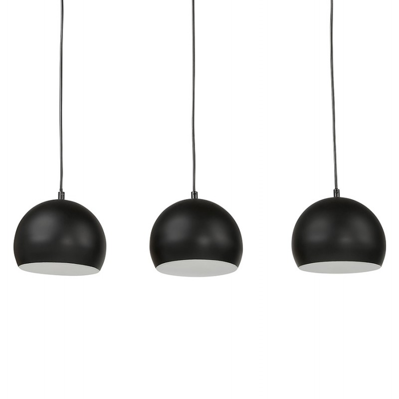 Lámpara de suspensión metálica 3 bolas OLIVIA (negro) - image 60172