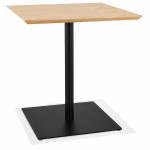 Tavolo di design piede quadrato nero ADRIANA (naturale) (70x70 cm)
