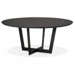 Tavolo da pranzo rotondo design piede nero WANNY (Ø 140 cm) (nero)