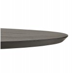 Table à manger ronde design pied noir WANNY (Ø 140 cm) (noir)