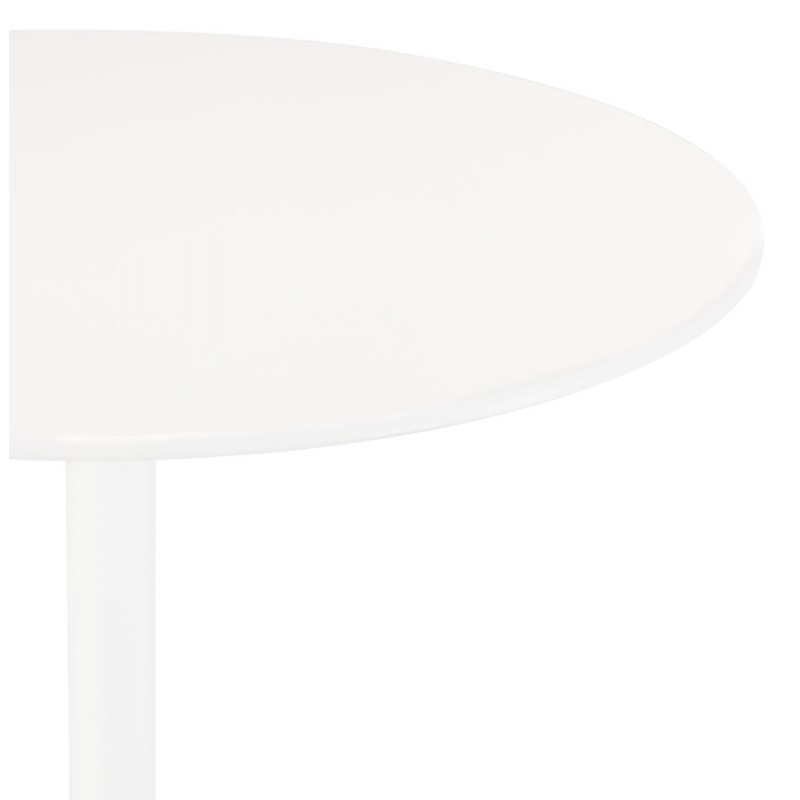 Mesa de comedor redonda diseño pie blanco CHARLINE (Ø 80 cm) (blanco) - image 60270