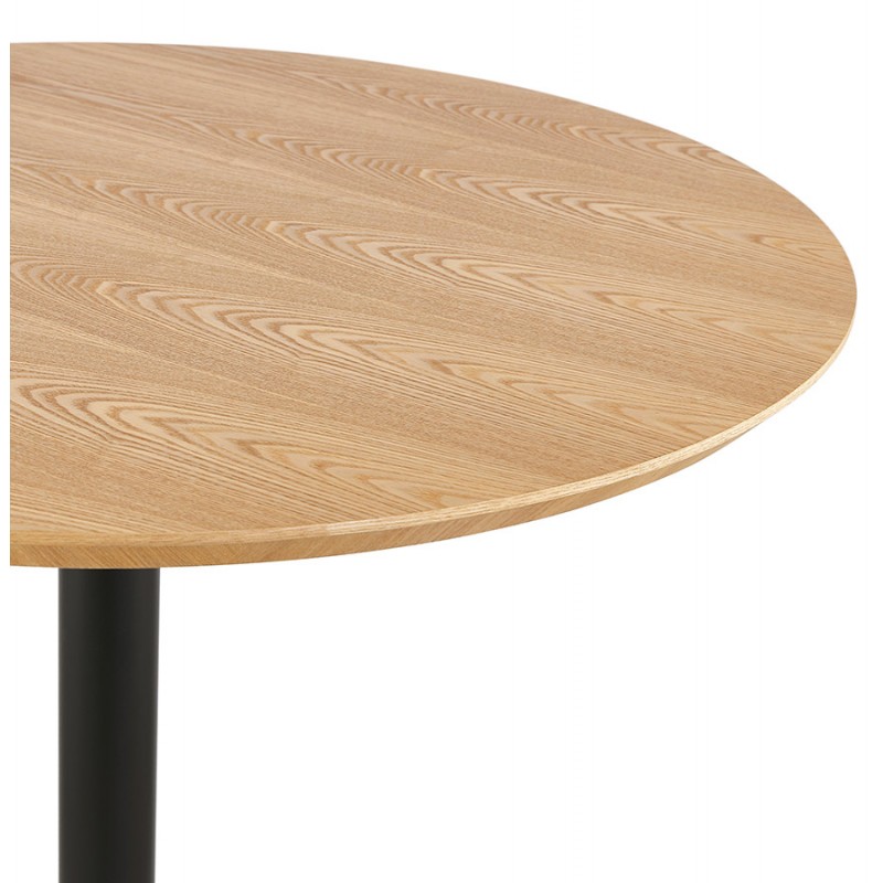 Mesa de comedor redonda diseño pie negro SHORTY (Ø 80 cm) (natural) - image 60276