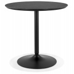 Tavolo da pranzo rotondo design piede nero SHORTY (Ø 80 cm) (nero)