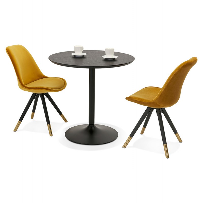 Round dining table design black foot SHORTY (Ø 80 cm) (black) - image 60287