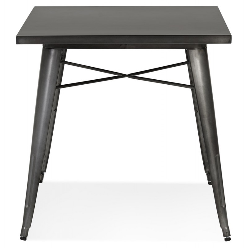 Table à manger industrielle carré ALBANE (gris foncé) (76x76 cm) - image 60289