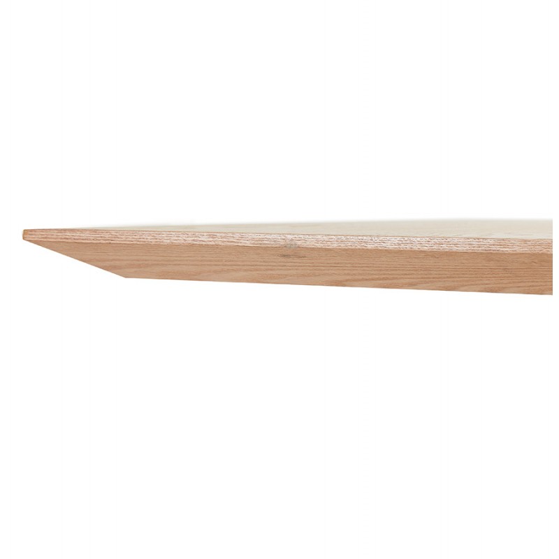 Table à manger design en bois et métal EMILIE (naturel) (140x140 cm) - image 60308