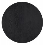 Tavolo rotondo da pranzo design industriale ALICIA (Ø 90 cm) (nero)