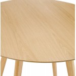 Table à manger ronde design scandinave ALICIA (Ø 90 cm) (naturel)