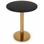 Table d'appoint design ronde style rétro GABIN (Ø 60 cm) (noir)