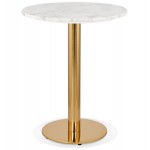 Side table round design retro style GABIN (Ø 60 cm) (white)