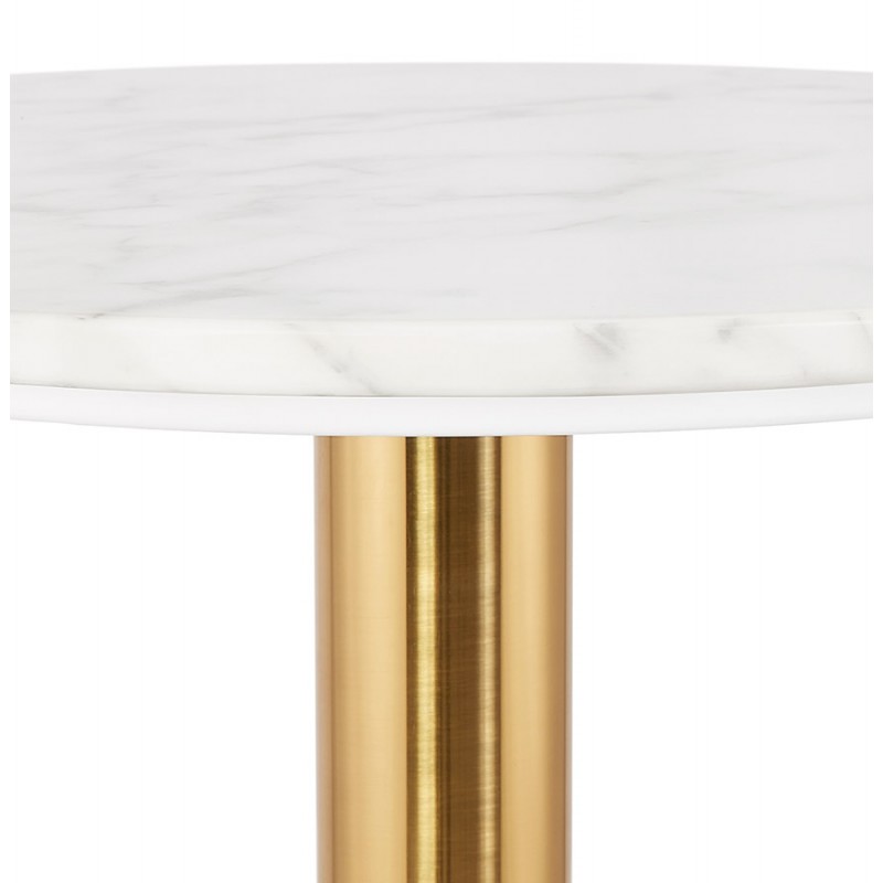 Side table round design retro style GABIN (Ø 60 cm) (white) - image 60380