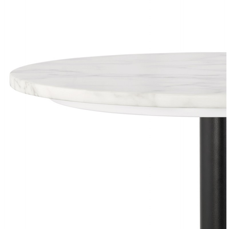 Table d'appoint design ronde effet marbre GASTON (Ø 60 cm) (blanc) - image 60410