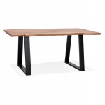 Dining table in solid wood of acacia LANA (90x160 cm) (natural finish)