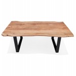 Tavolo da pranzo in legno massello di acacia LANA (90x160 cm) (finitura naturale)