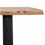 Table à manger en bois massif d'acacia LANA (90x160 cm) (finition naturel)