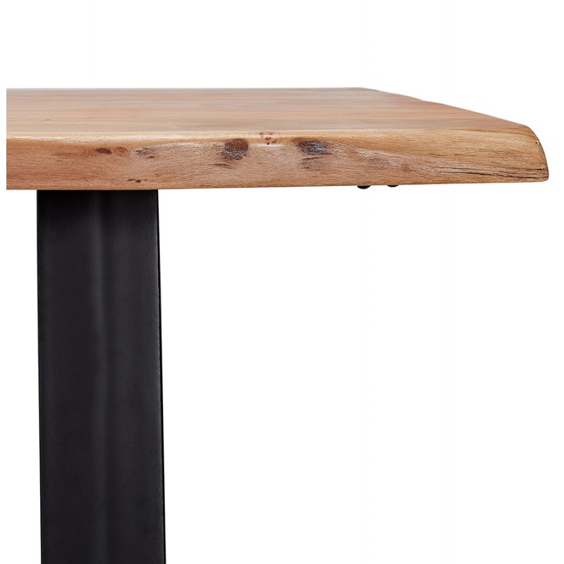 Mesa de comedor en madera maciza de acacia LANA (90x160 cm) (acabado natural) - image 60420