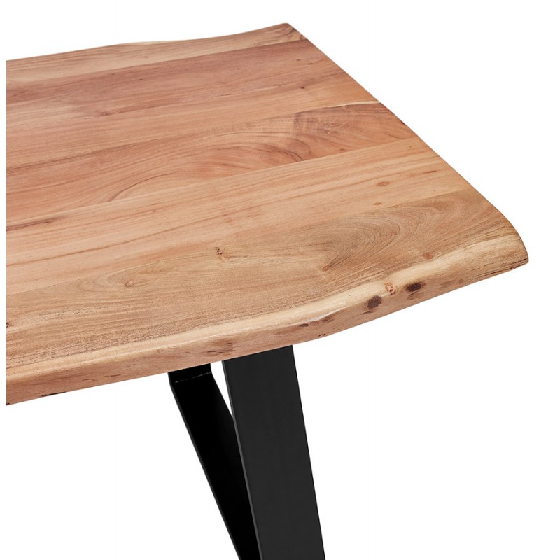 Table à manger en bois massif d'acacia LANA (90x160 cm) (finition naturel) - image 60421