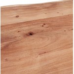 Table à manger en bois massif d'acacia LANA (90x160 cm) (finition naturel)