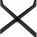 Table à manger ronde design pied noir WANNY (Ø 120 cm) (noir)