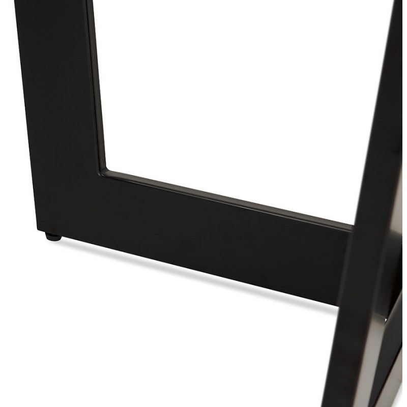 Table à manger ronde design pied noir WANNY (Ø 120 cm) (noir) - image 60440