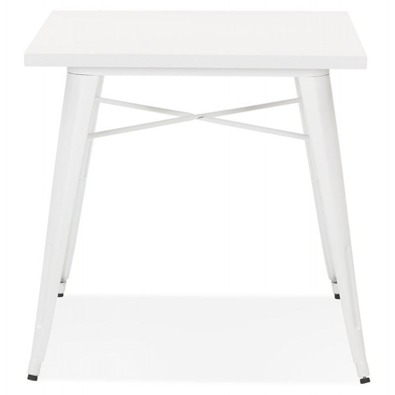 Tavolo da pranzo industriale quadrato ALBANE (76x76 cm) (bianco) - image 60494