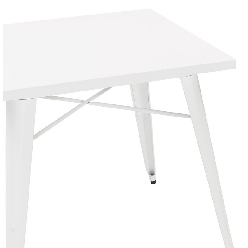 Square industrial dining table ALBANE (76x76 cm) (white) - image 60497