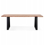 Dining table in solid wood of acacia LANA (100x240 cm) (natural finish)
