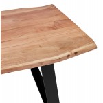 Tavolo da pranzo in legno massello di acacia LANA (100x240 cm) (finitura naturale)