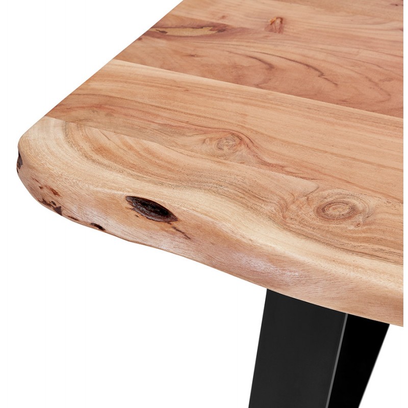 Table à manger en bois massif d'acacia LANA (100x240 cm) (finition naturel) - image 60520