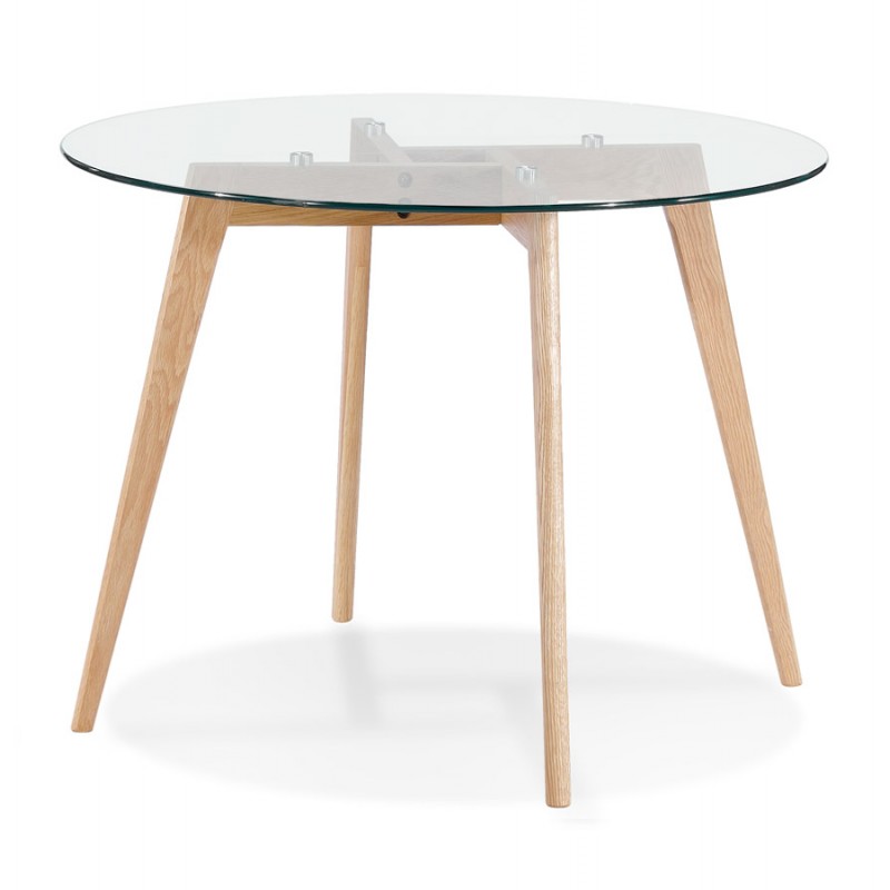 Round glass dining table JALAN (Ø 100 cm) (transparent) - image 60535
