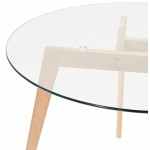 Table à manger ronde en verre JALAN (Ø 100 cm) (transparent)