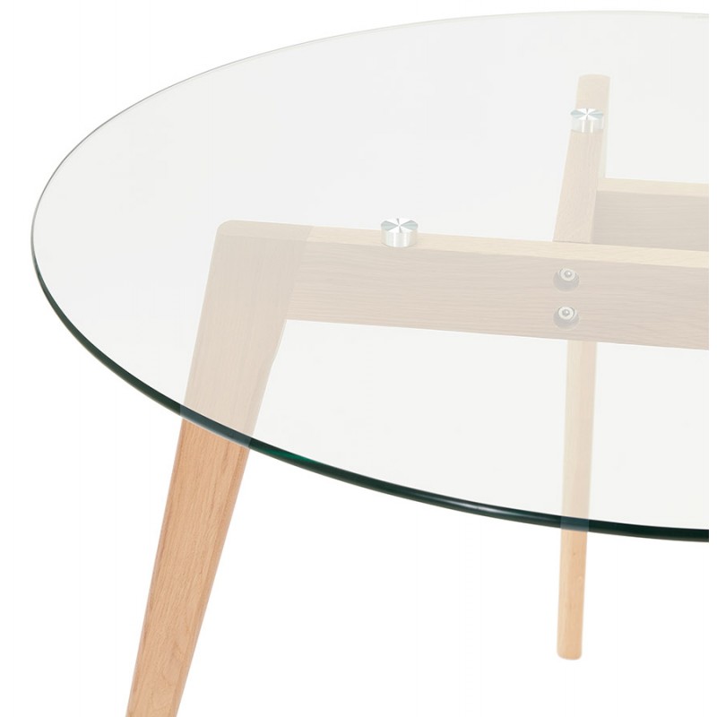 Round glass dining table JALAN (Ø 100 cm) (transparent) - image 60540
