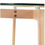 Round glass dining table JALAN (Ø 100 cm) (transparent)