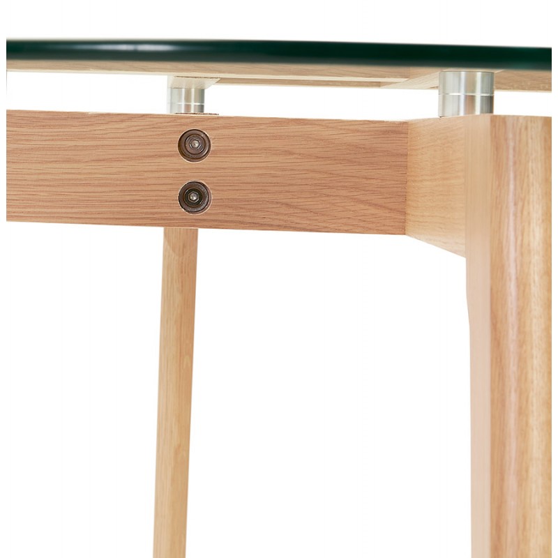 Round glass dining table JALAN (Ø 100 cm) (transparent) - image 60543