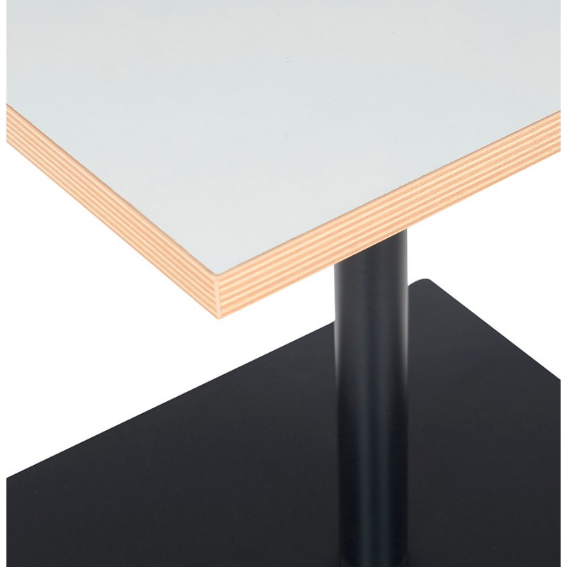 Esstisch Design Quadratfuß pulverbeschichteter Metallflanell (80x80 cm) (weiß) - image 60568
