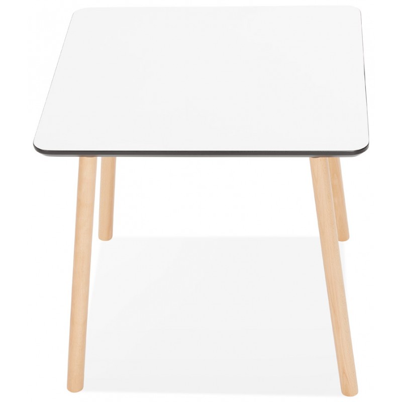 Dining table design square foot beech wood JANINE (80x80 cm) (white) - image 60579