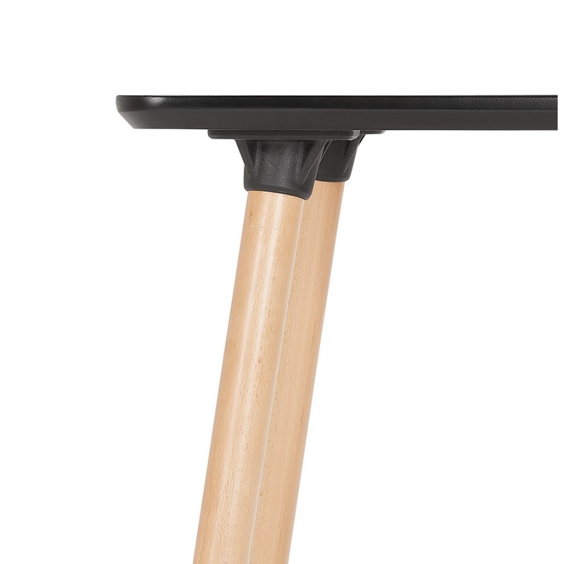 Mesa de comedor de diseño de madera de haya de pie cuadrado JANINE (80x80 cm) (blanco) - image 60583