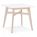 Mesa de comedor cuadrada de madera de diseño MARTIAL (80x80 cm) (blanco)