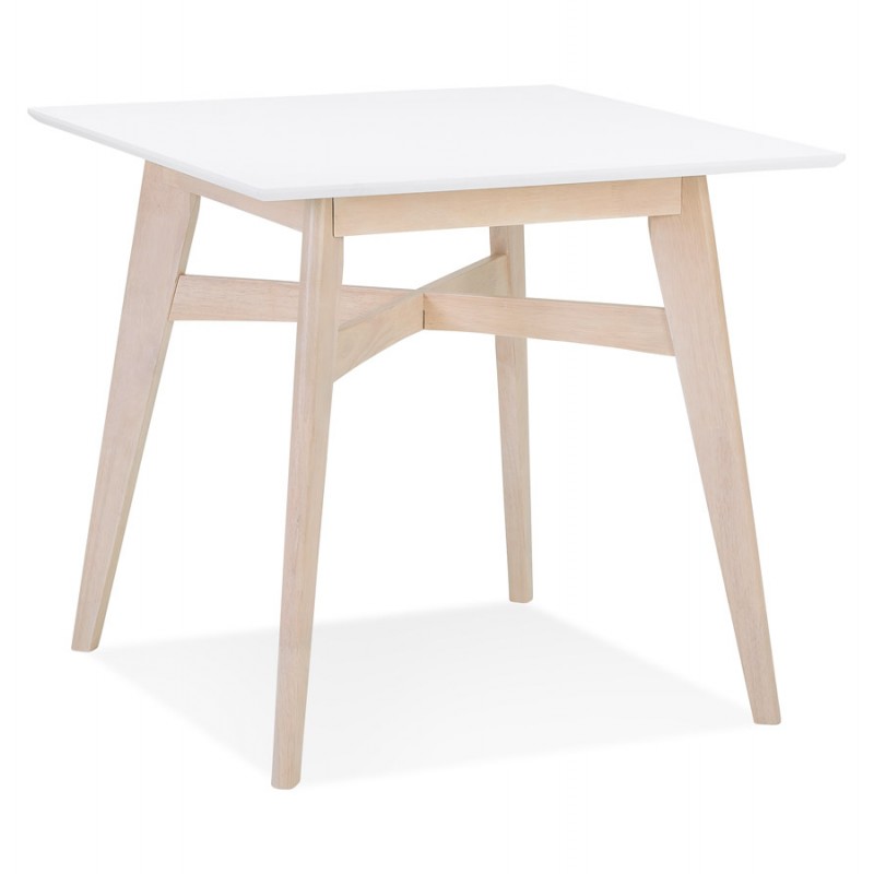 Design square wooden dining table MARTIAL (80x80 cm) (white) - image 60607