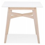 Design square wooden dining table MARTIAL (80x80 cm) (white)