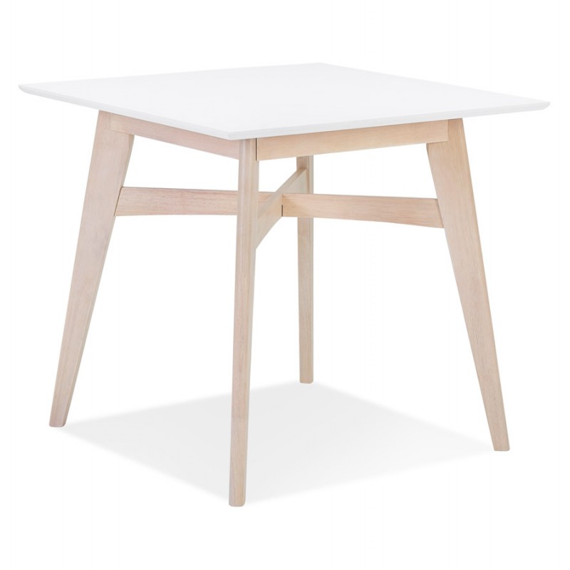 Mesa de comedor cuadrada de madera de diseño MARTIAL (80x80 cm) (blanco) - image 60609