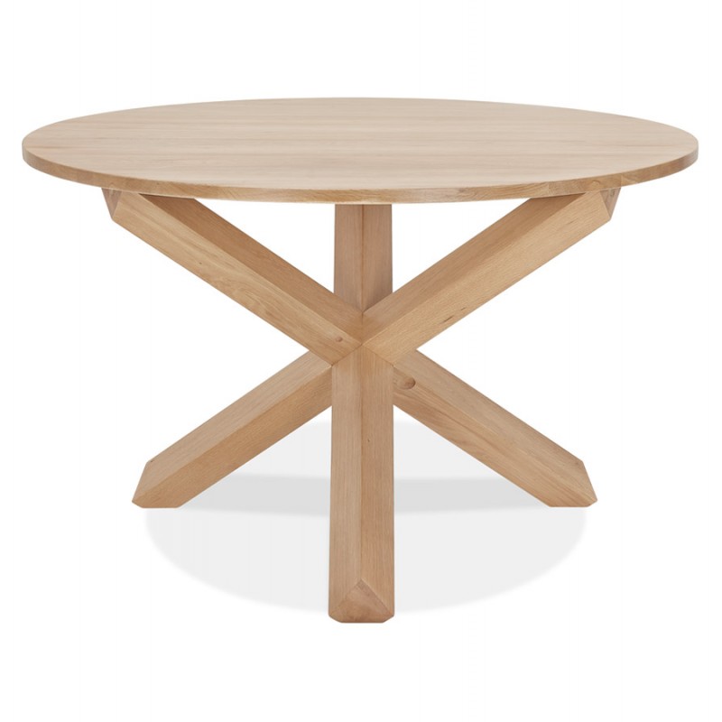 Table de repas design ronde en chêne massif VALENTINE (Ø 120 cm) (naturel) - image 60618