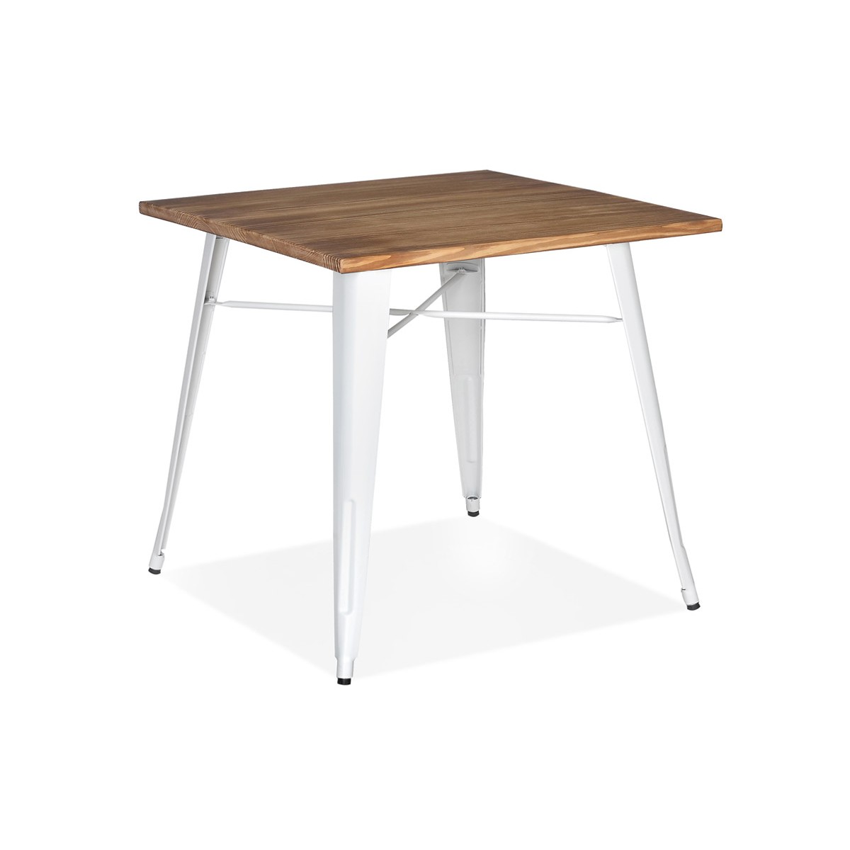 Mesa cocina cuadrada 90x90 cm extensible de diseño moderno, madera cristal..