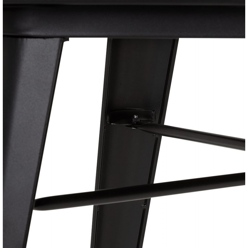 Tavolo quadrato in stile industriale in legno e metallo nero GILOU (76x76 cm) (naturale) - image 60684