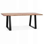 Dining table in solid acacia wood LANA (95x200 cm) (natural finish)