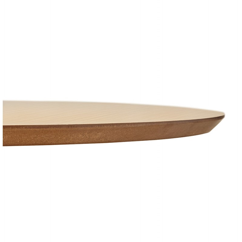 Table basse design ronde pied blanc (Ø 90) MARTHA (naturel) - image 60718