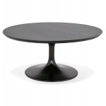 Coffee table design round foot black (Ø 90) MARTHA (black)