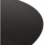 Couchtisch Design runder Fuß schwarz (Ø 90) MARTHA (schwarz)